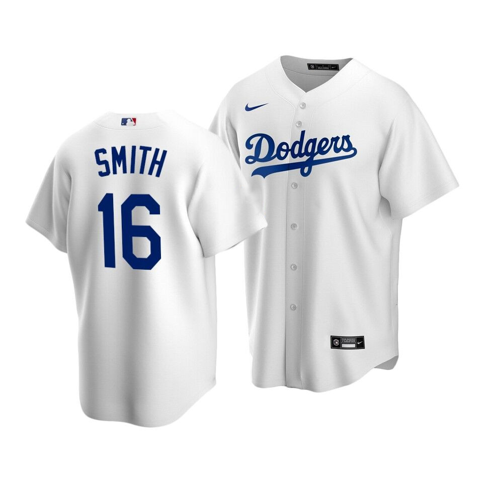 Youth Los Angeles Dodgers #16 Will Smith White Stitched Baseball Jersey